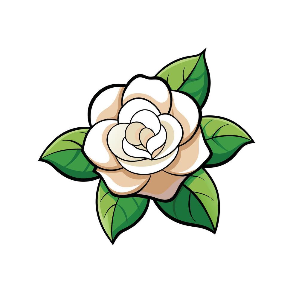Charming Gardenia Flower Illustration vector