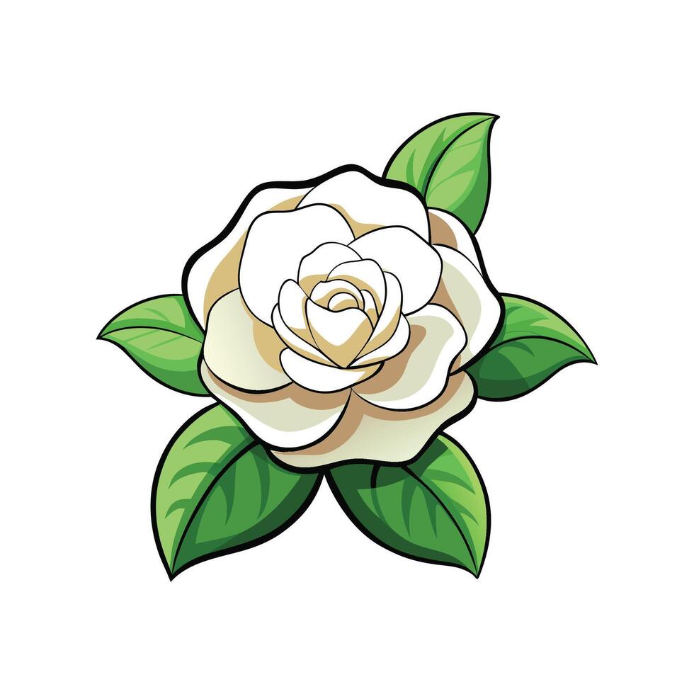 Delicate Gardenia Floral Creation vector