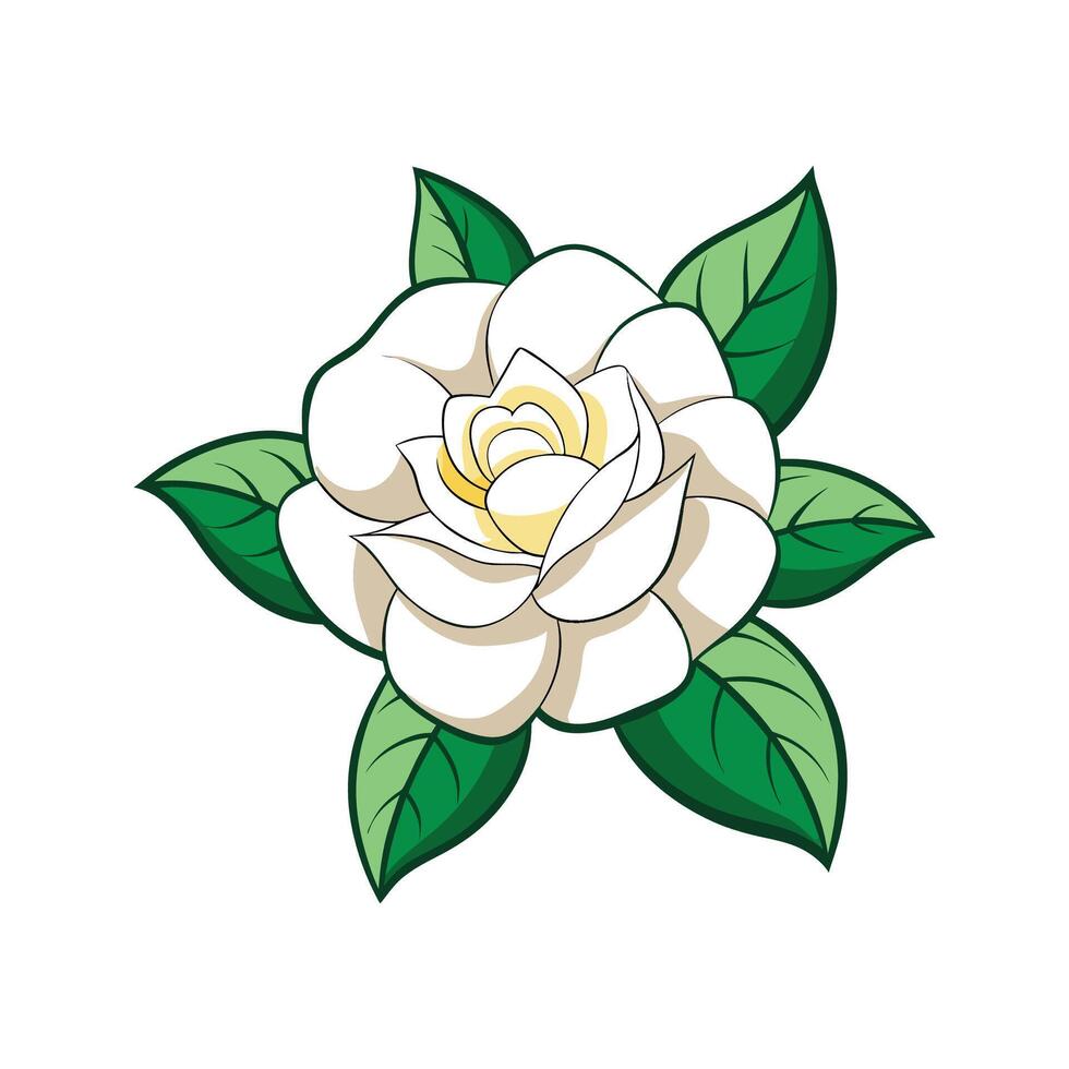 Sweet Scented Gardenia Flower Art vector
