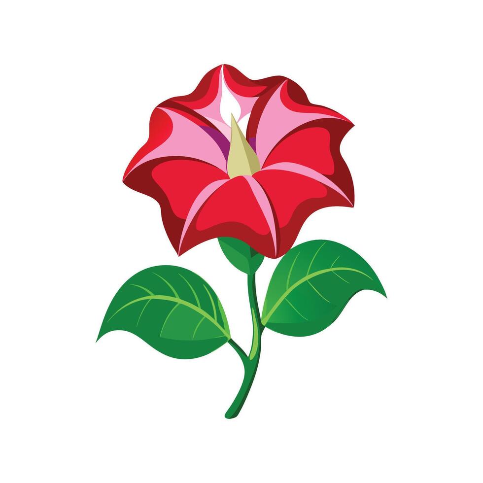 Charming Gloxinia Floral Design vector