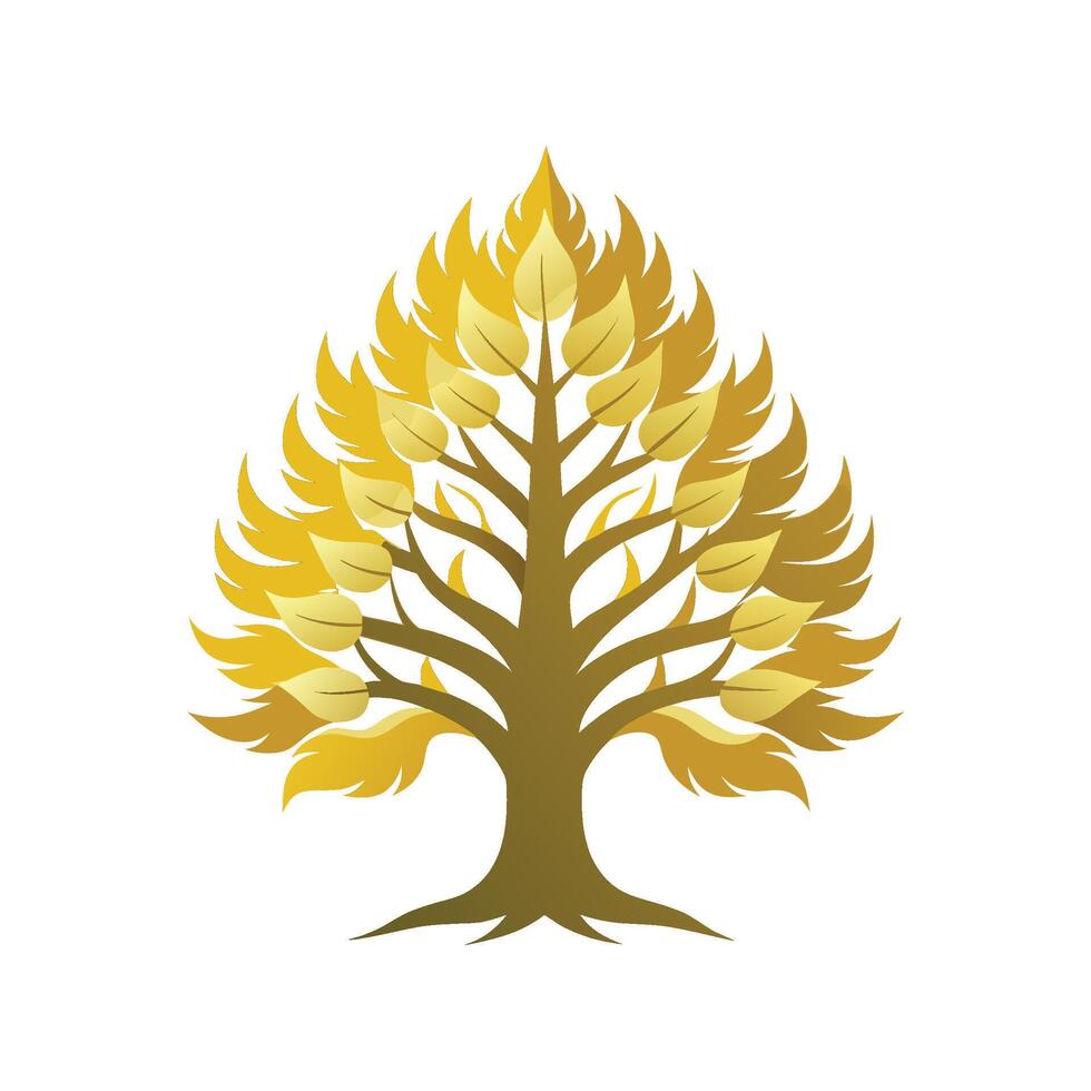 Charming Gold Crest Cupressus Design vector