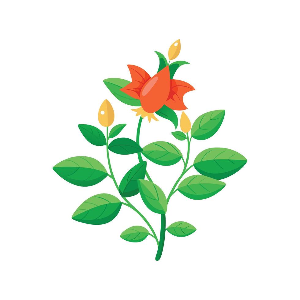 Vibrant Goldfish Plant Columnea Artwork vector