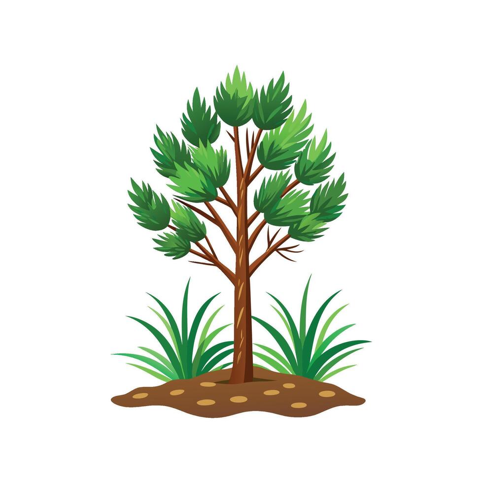 Unique Ground Pine Plant Design vector