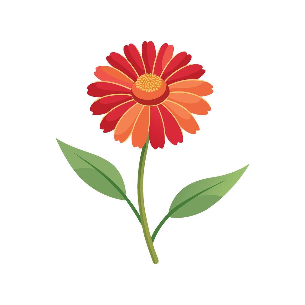 Elegant Helenium Plant Artwork vector