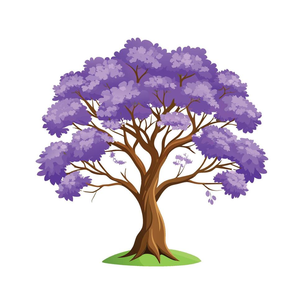 Elegant Jacaranda Tree Artwork vector