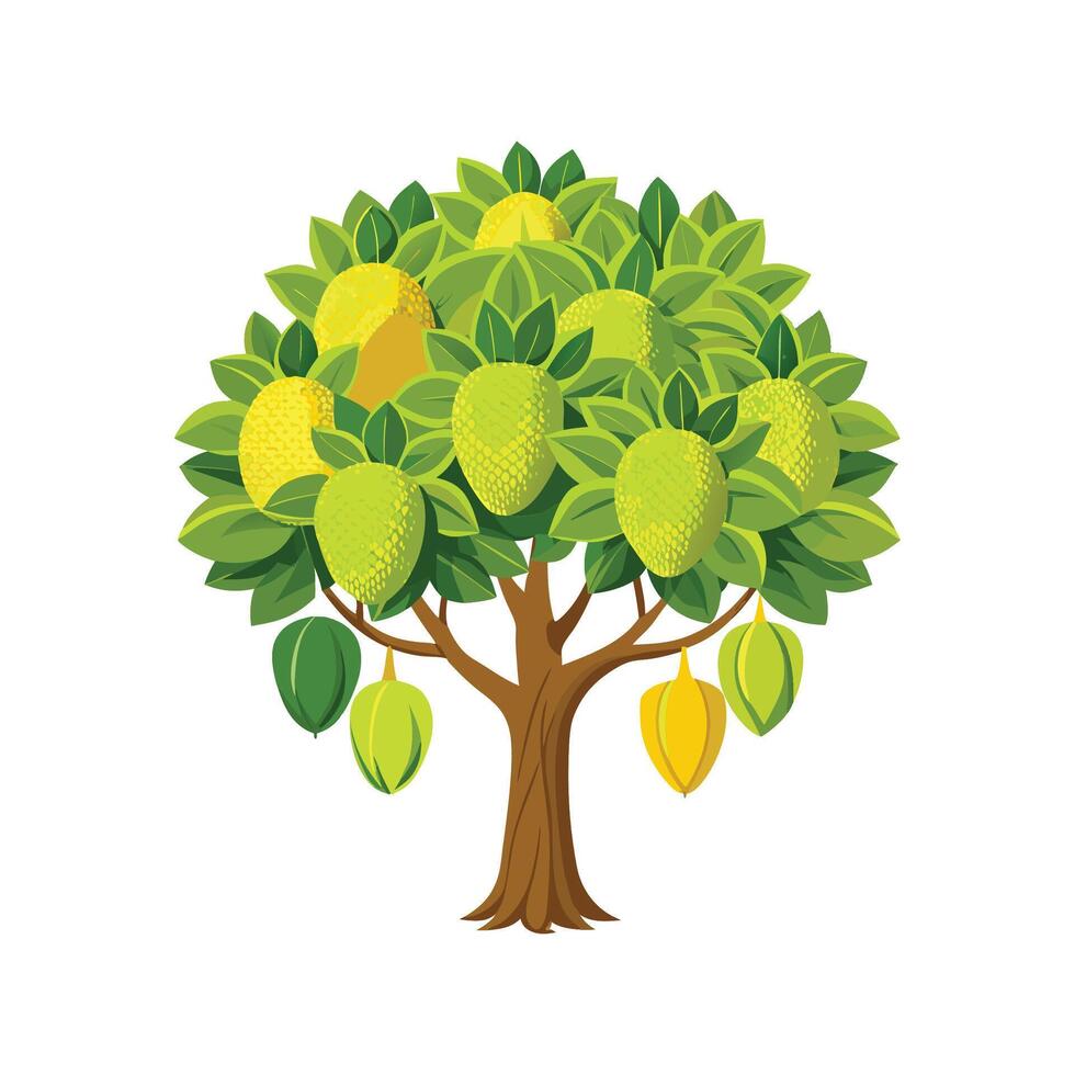 Charming Jackfruit Tree Artwork vector