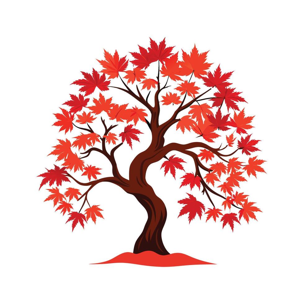 Charming Japanese Maple Artwork vector