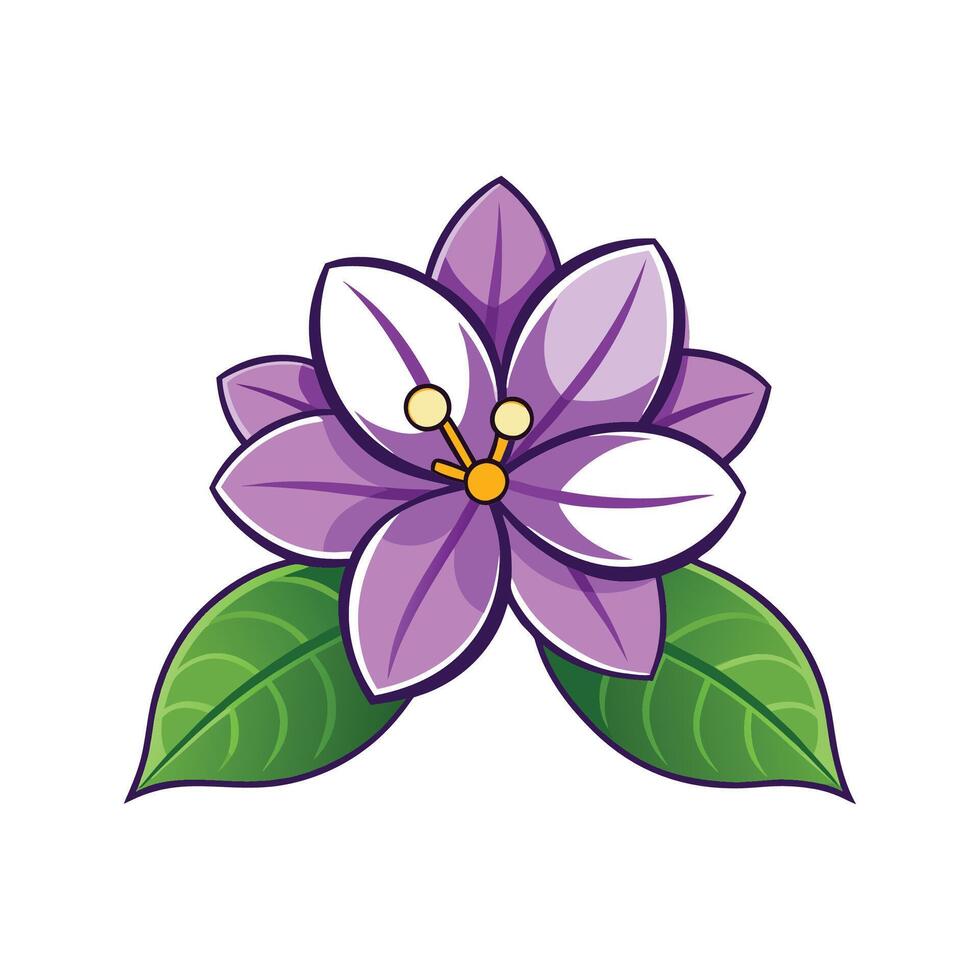 Lilac Flower Design with Unique Features vector