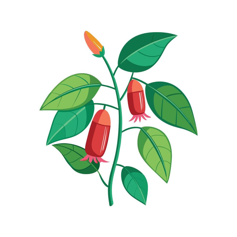 Lipstick Plant Unique Art Design vector