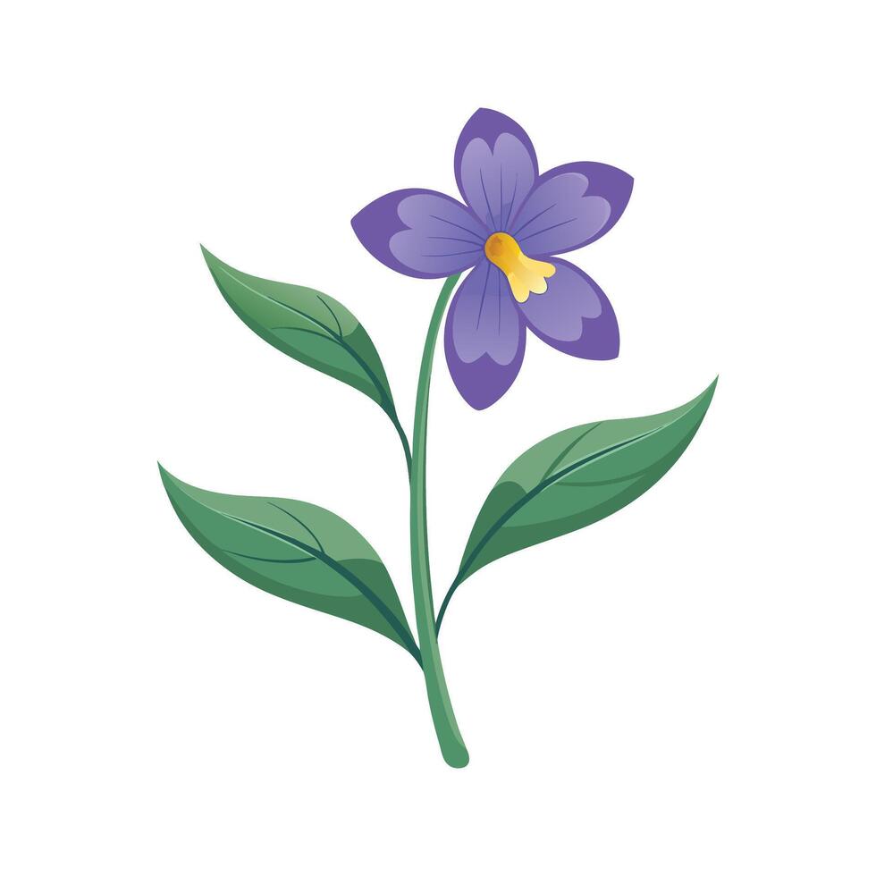Stylish Lobelia Plant Illustration vector