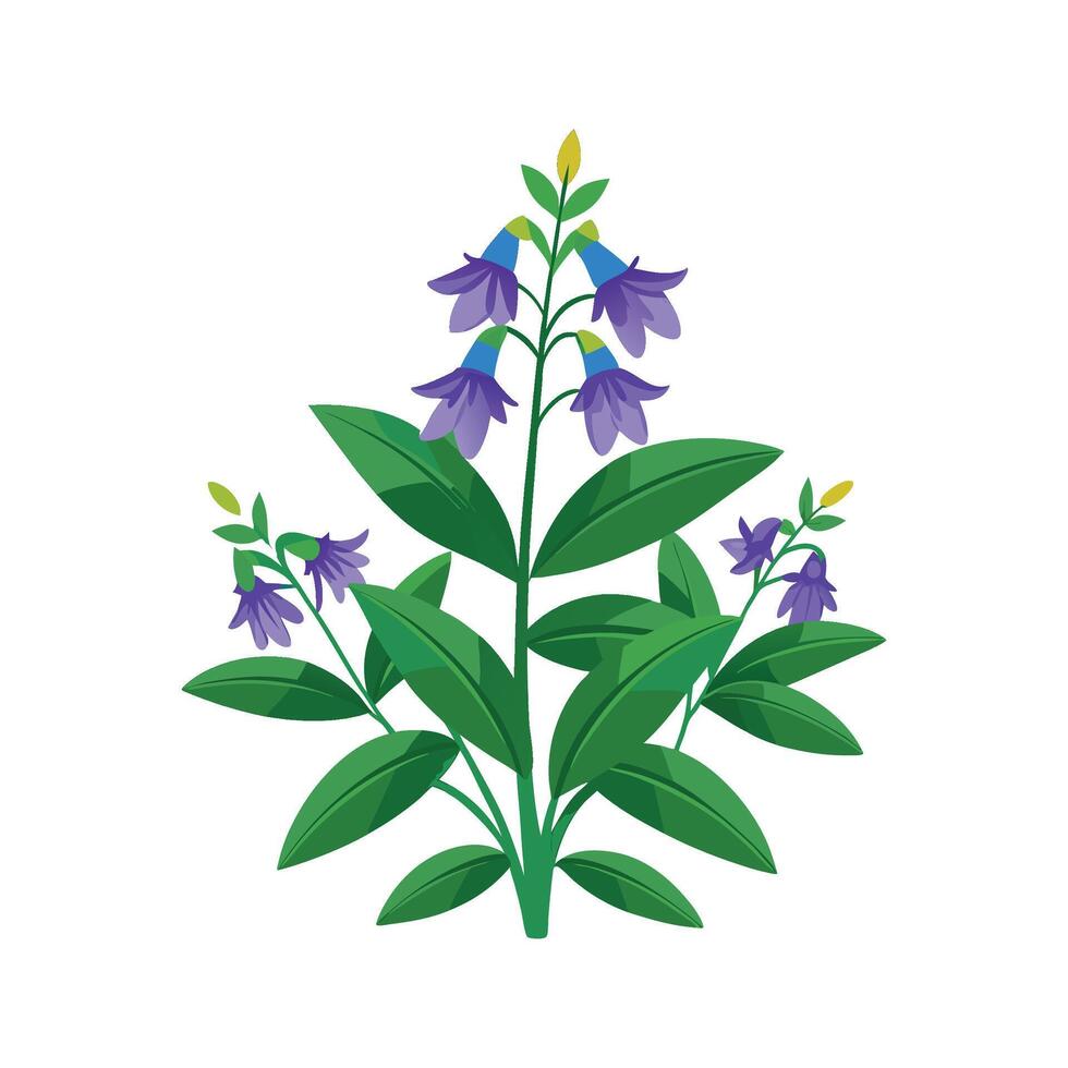 Vibrant Lobelia Flower Artwork vector