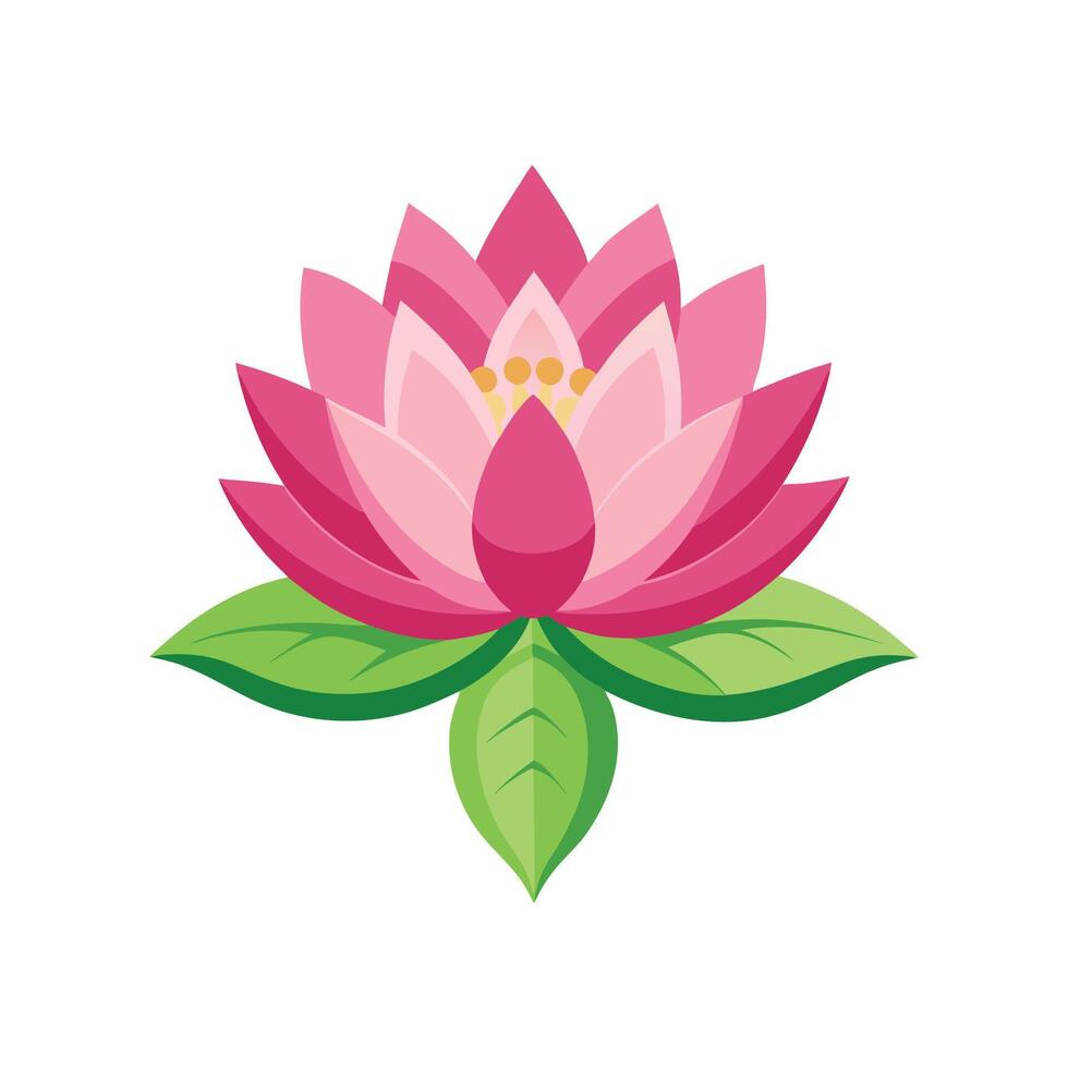 Stylish Nymphaea Lotus Flower vector
