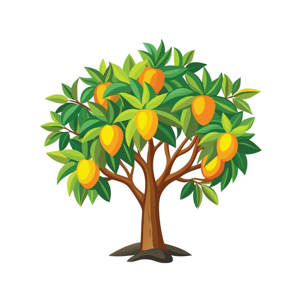 Stylish Mango Tree Artwork vector