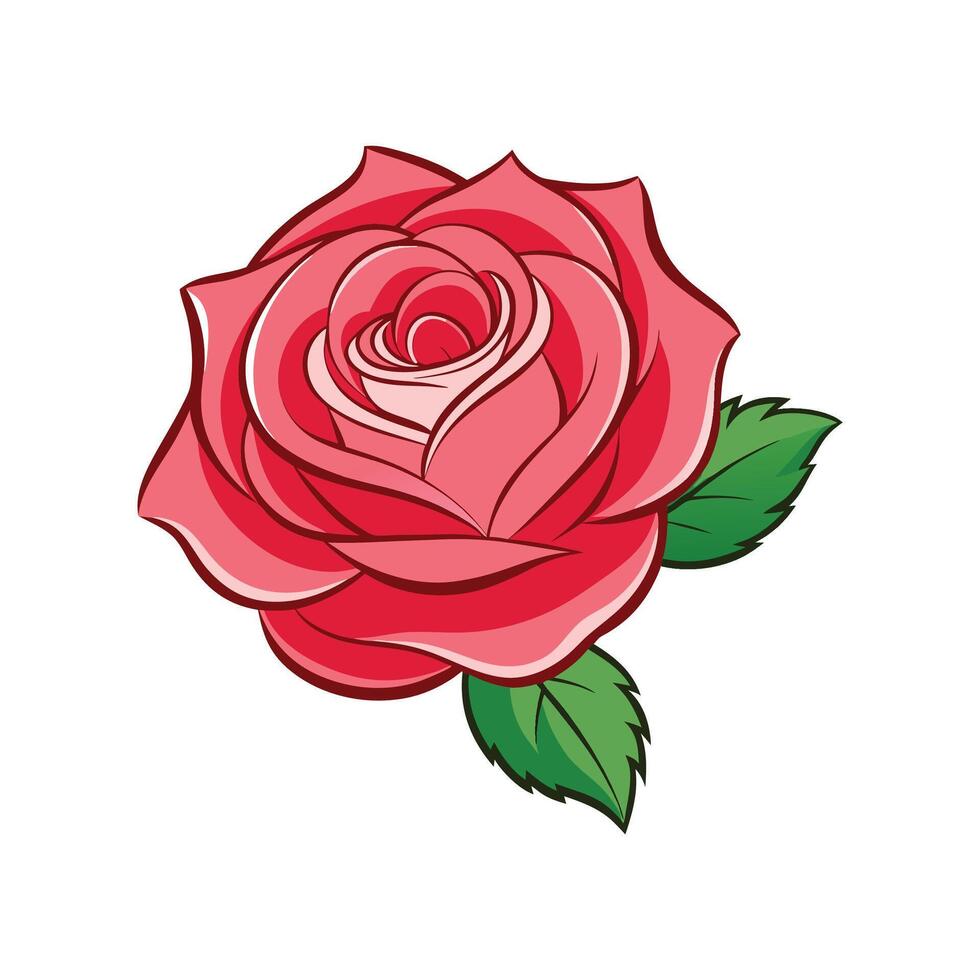 Creative Miniature Rose Artwork vector