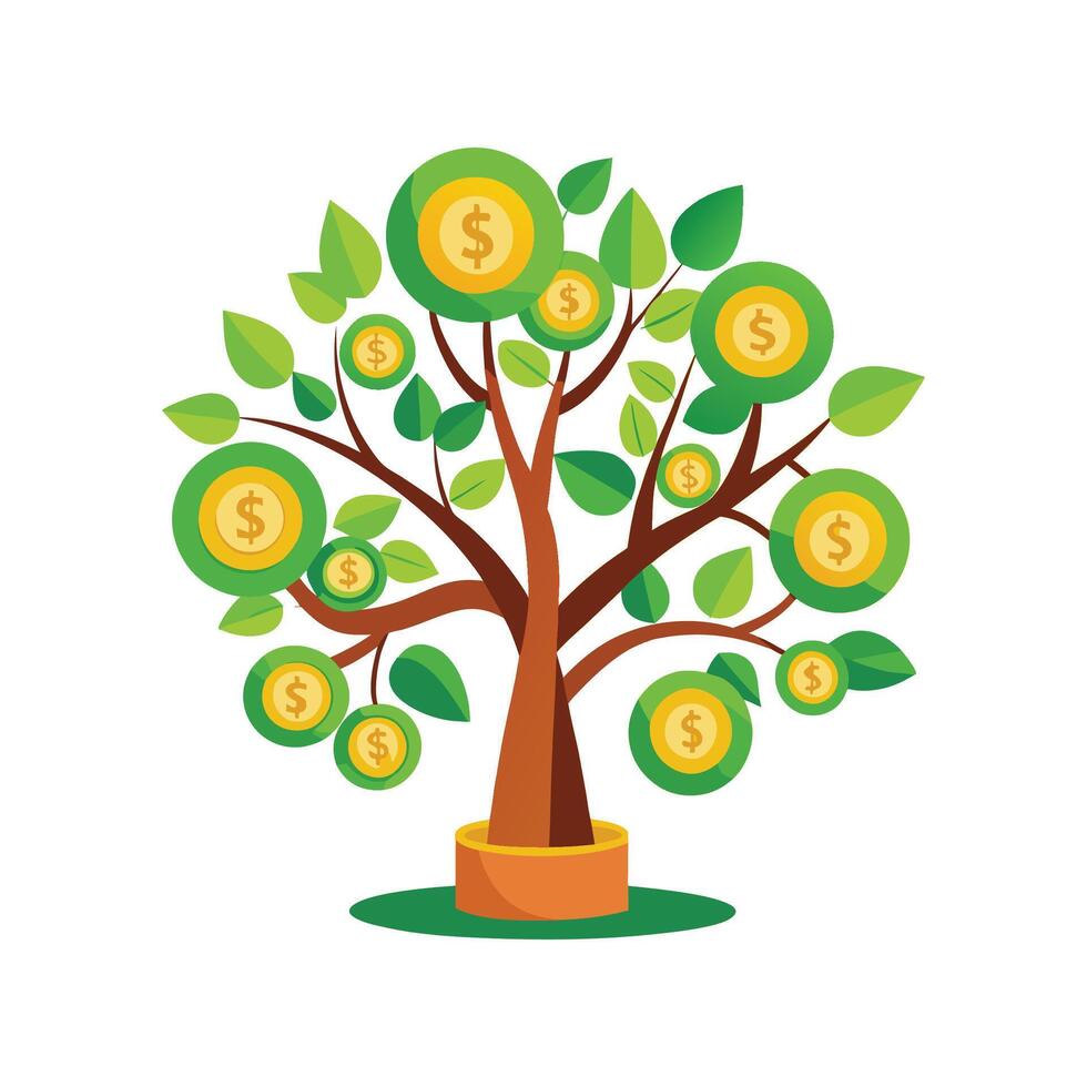 Stylish Money Tree Design vector