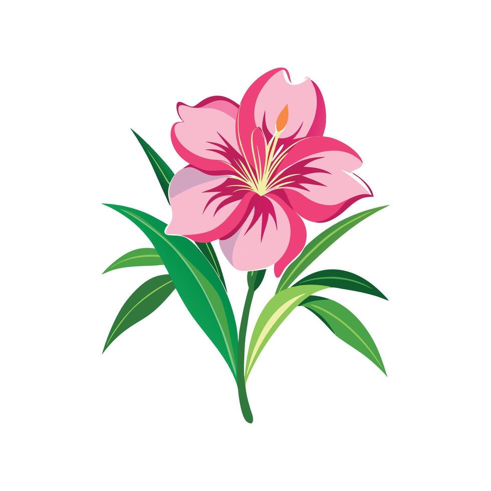 Nerium Oleander Unique Artwork vector