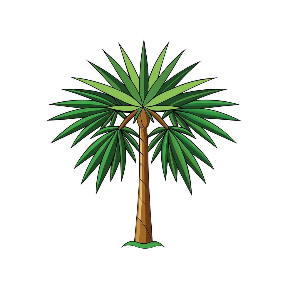 Needle Palm Artistic Design vector