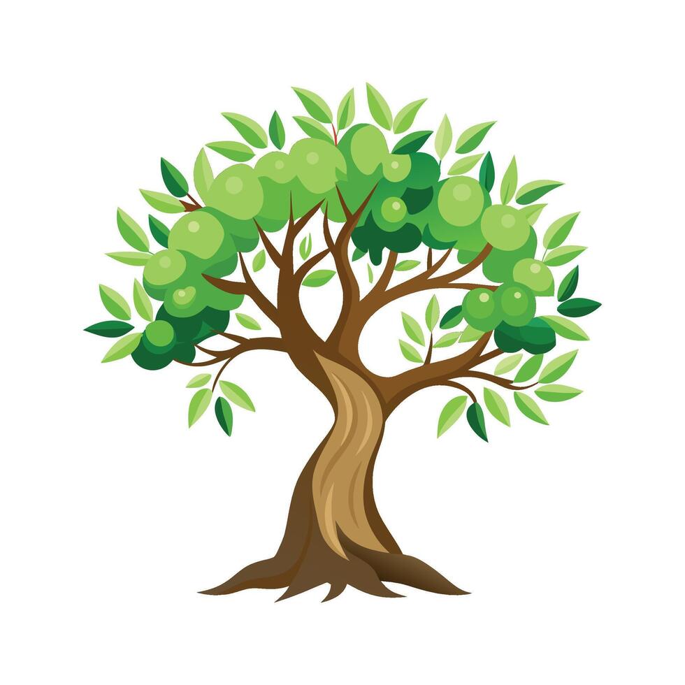 Olive Tree Unique Artwork vector