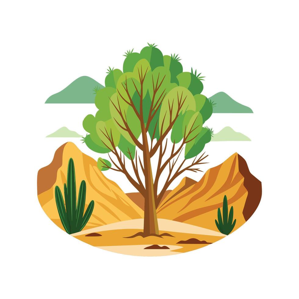 Palo Verde Tree Unique Artwork vector