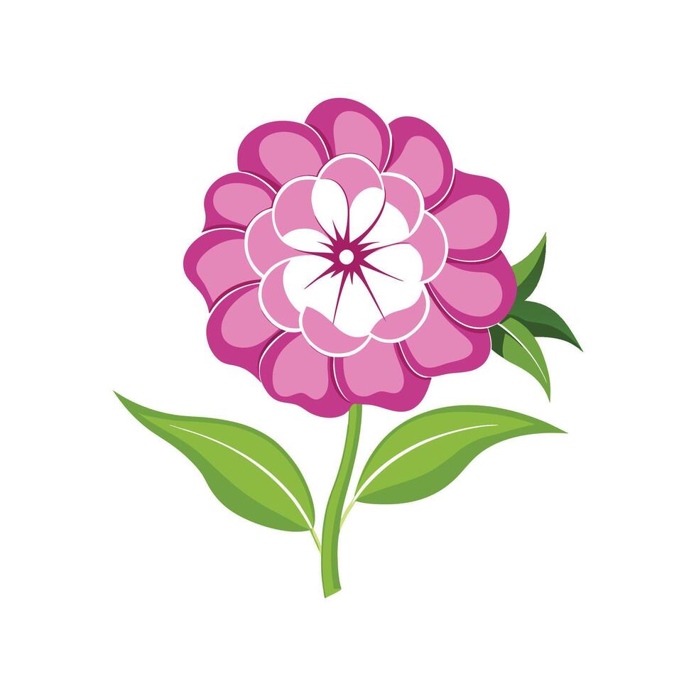 Stylish Phlox Flower Plant Artwork vector