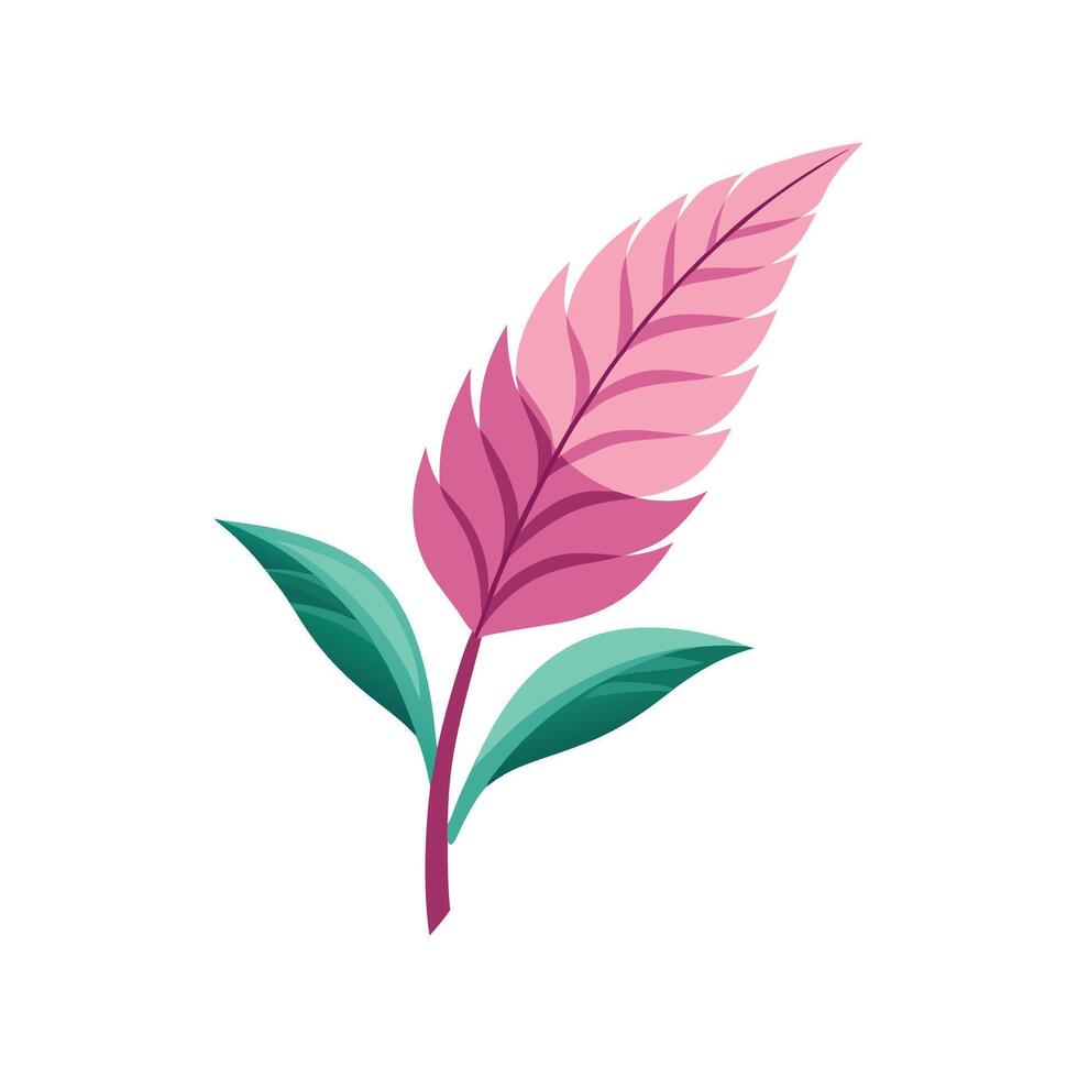 Vibrant Pink Quill Plant Artwork vector