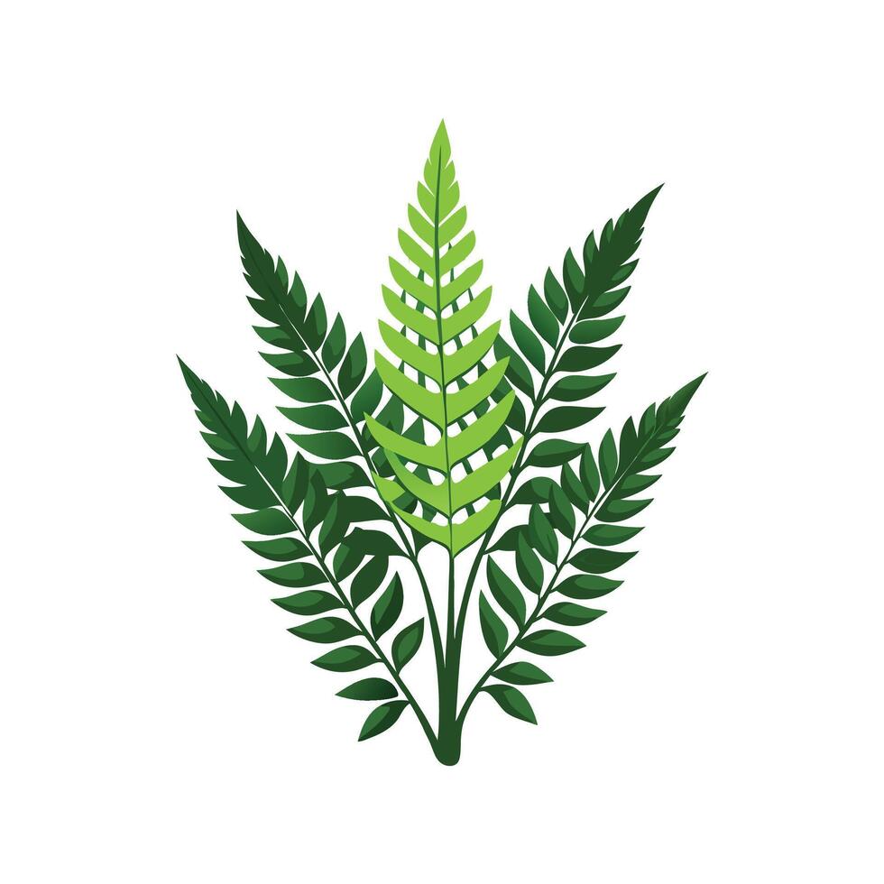 Charming Platycerium Leaf Artwork vector