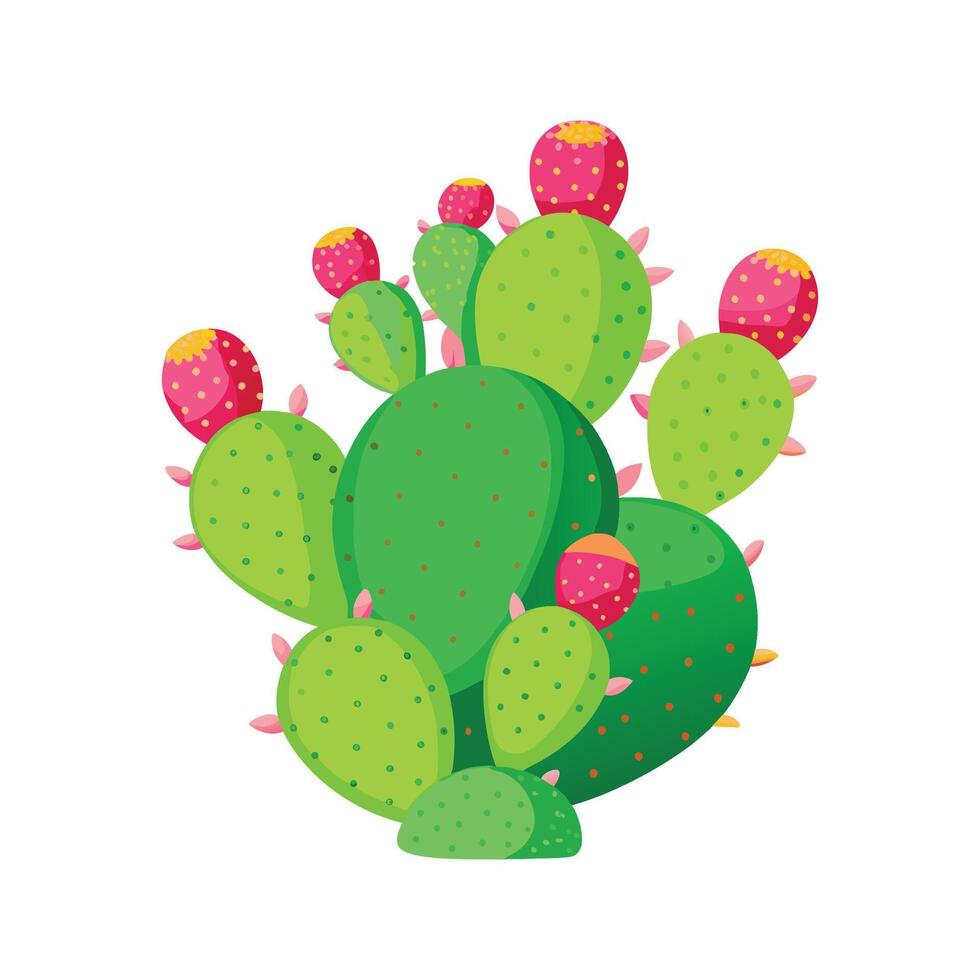 Elegant Opuntia Leaf Design vector