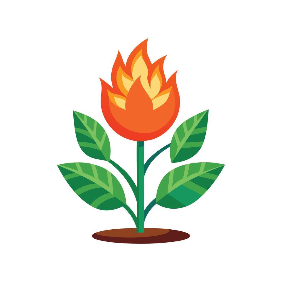 Charming Pyromania Plant Graphic vector