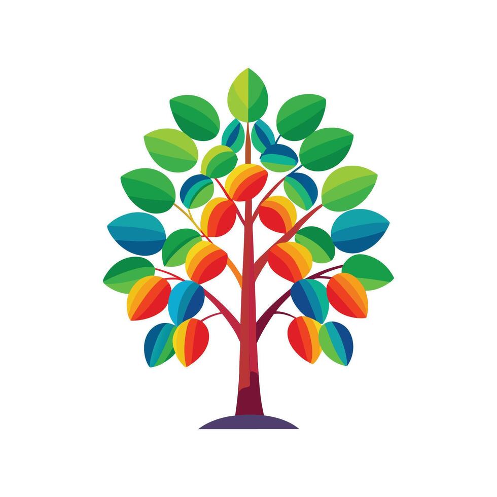 Charming Eucalyptus Deglupta Leaf Design vector