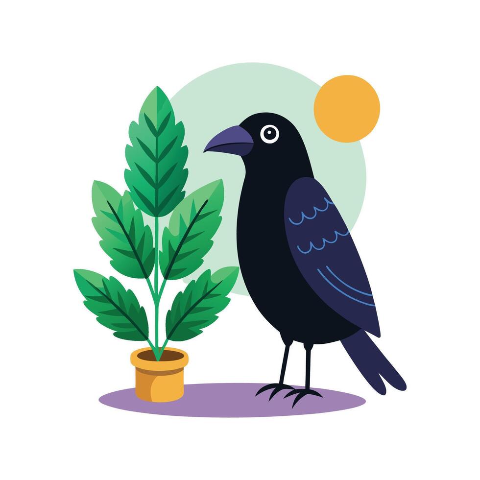 Charming ZZ Plant Graphic Artwork vector