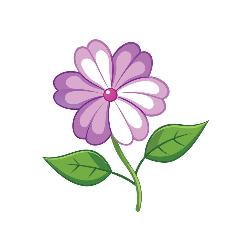 Elegant Rosy Periwinkle Plant Design vector