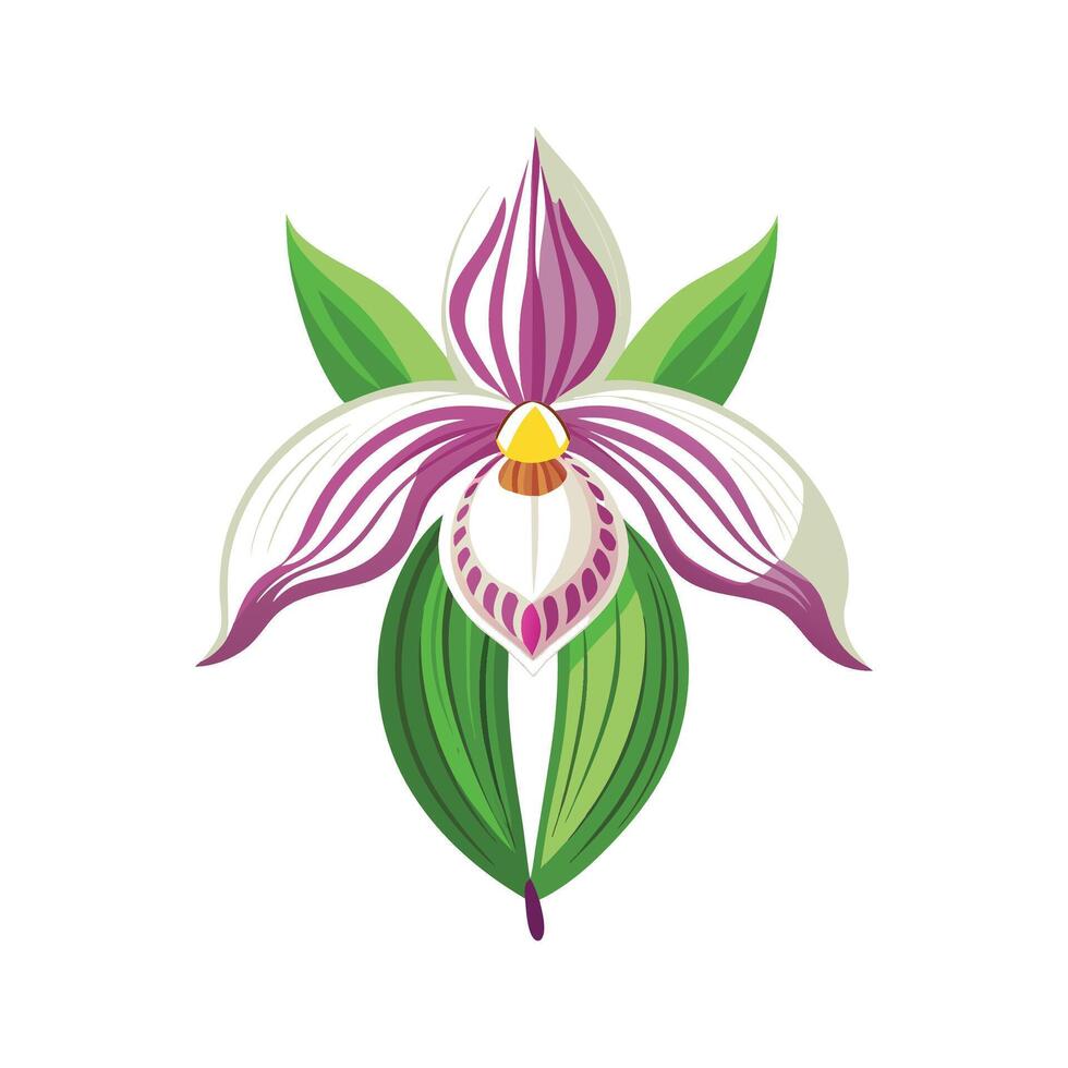 Stylish Sepal Orchid Design vector