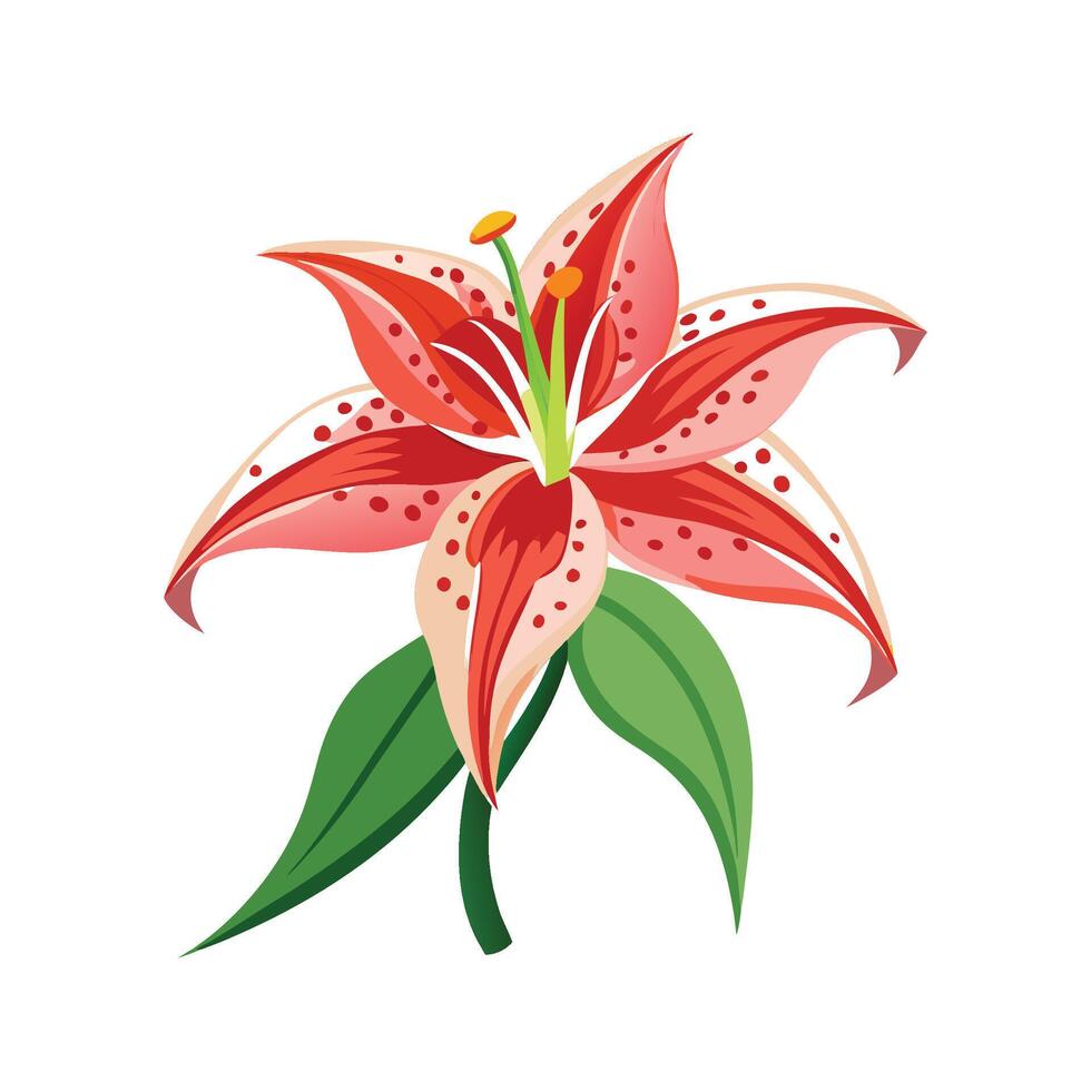 Charming Star Gazer Lily for Home Decor vector