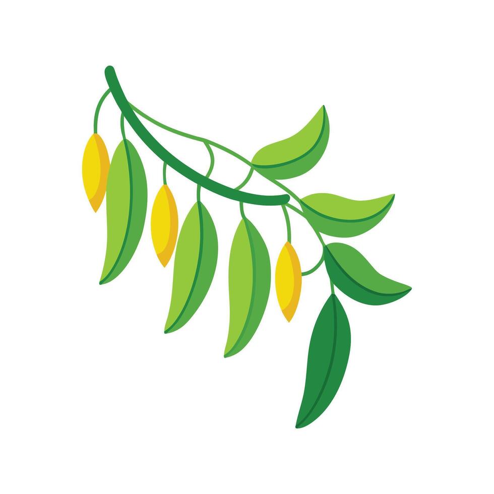 Stylish String of Bananas for Home Decor vector