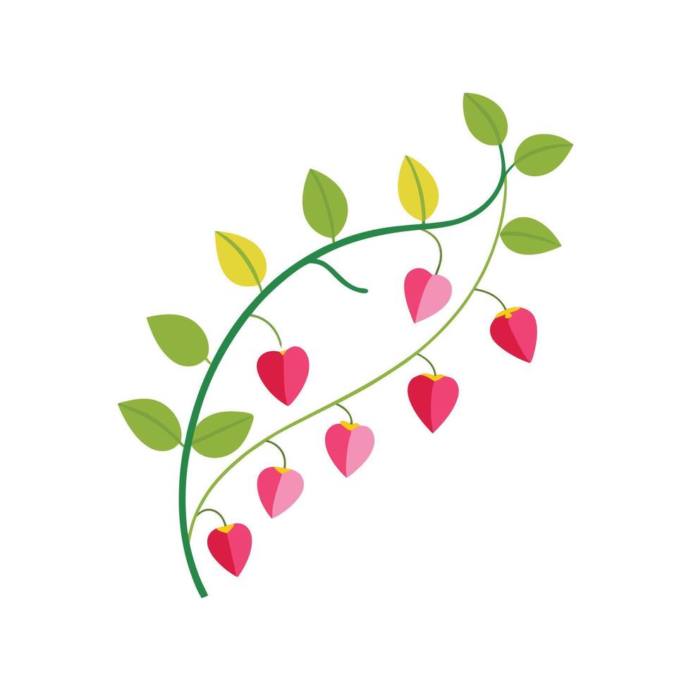 Charming String of Hearts for Nature Projects vector