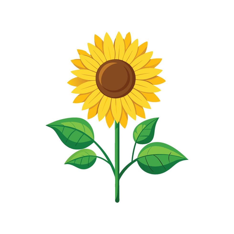 Artful Sunflower Plant for Unique Aesthetics vector