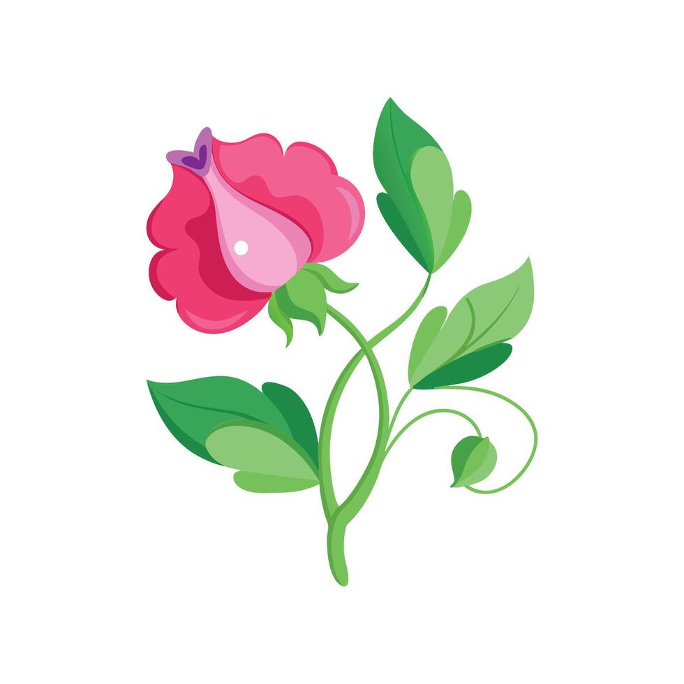 Artful Sweet Pea for Creative Projects vector