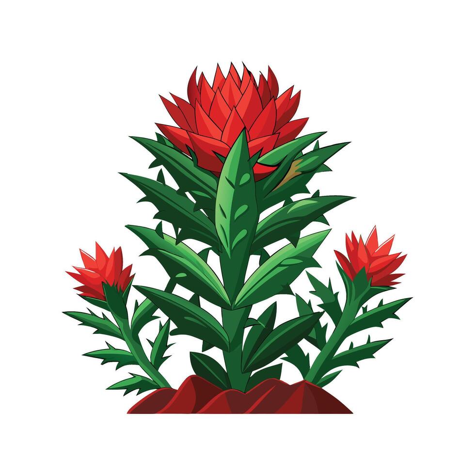 Unique Thorny Devil Plant Illustration vector