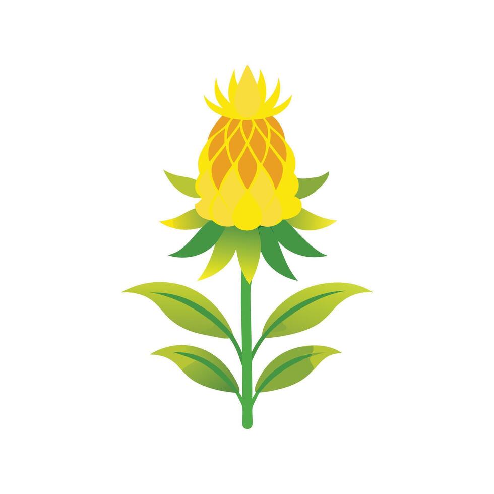 Elegant Yellow Rattle for Beautiful Floral Artwork vector