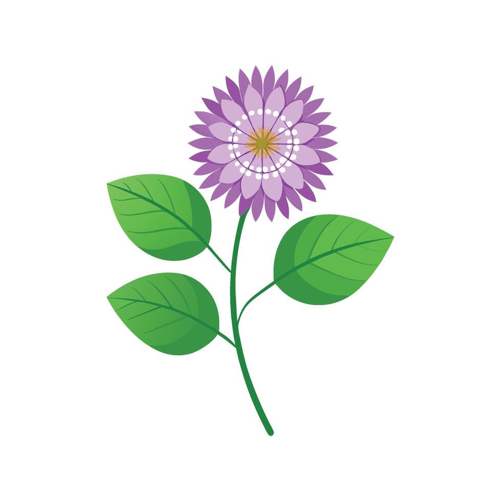 Stylish Ageratum Floral Artwork vector