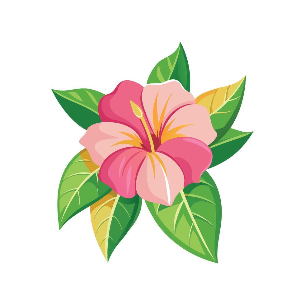 Stylish Allamanda Flower Floral Artwork vector