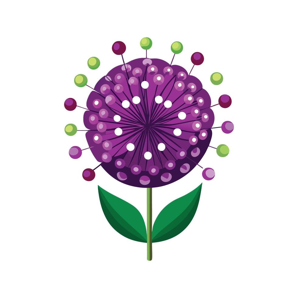 Creative Allium Flower Art vector