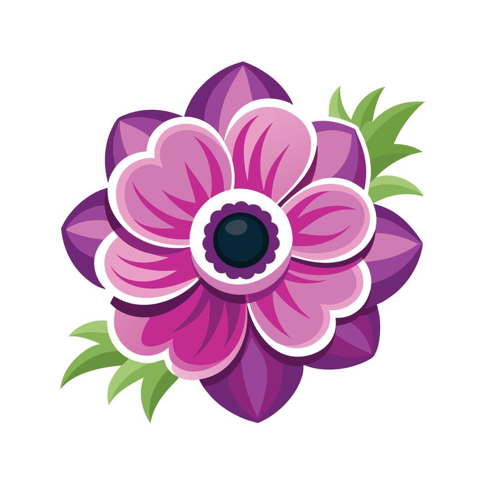 Elegant Anemone Flower Floral Design vector