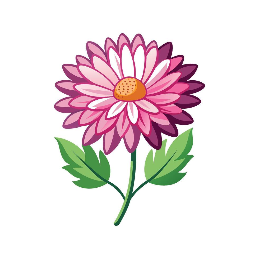 Charming Aster Flower Nature Design vector