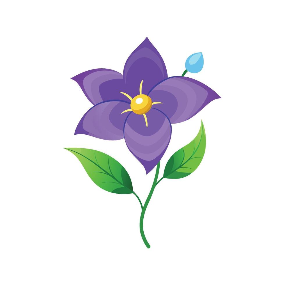 Elegant Balloon Flower Artwork vector