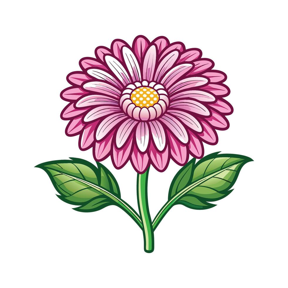 Beautiful Bellis Flower Design vector