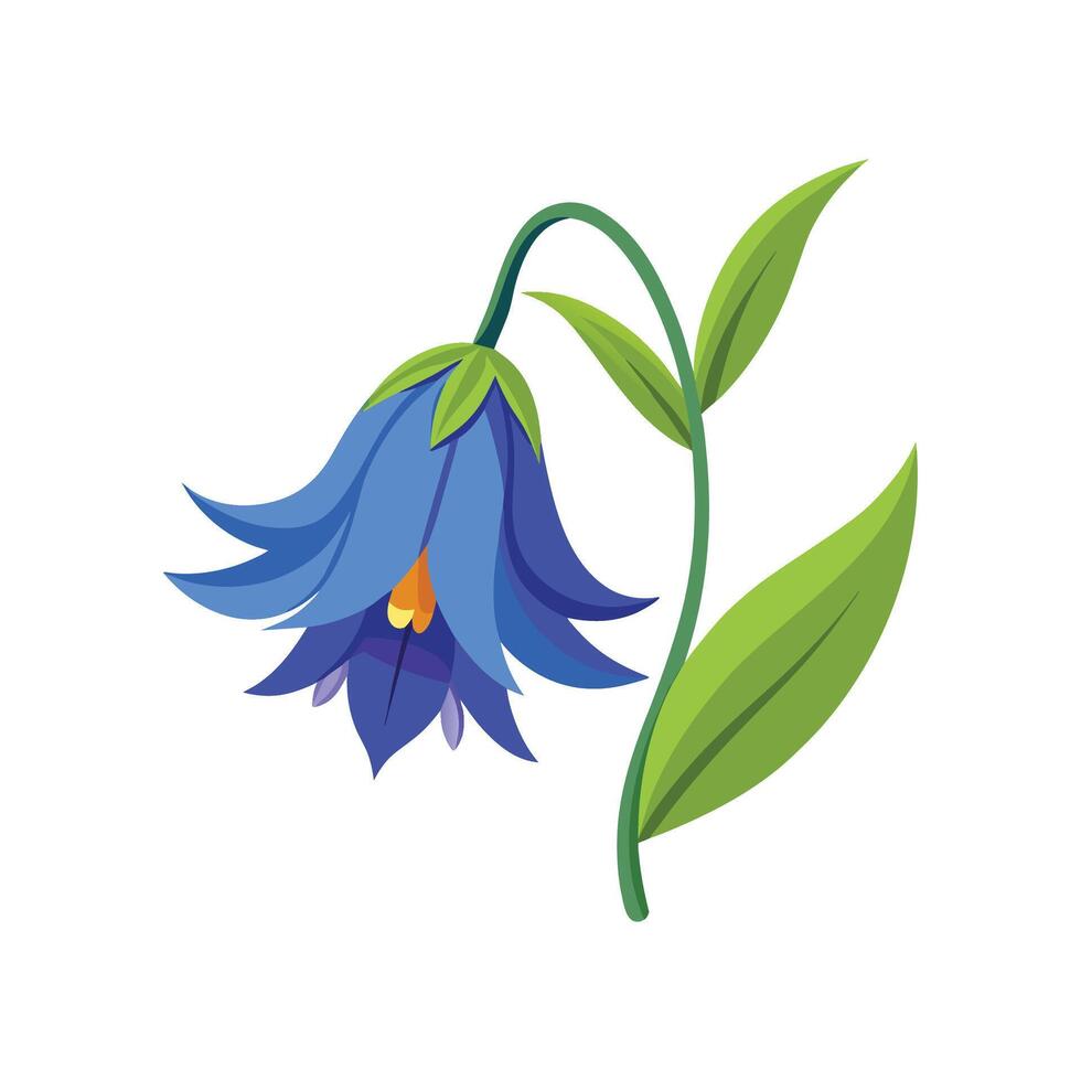 Stylish Bluebell Plant Illustration vector