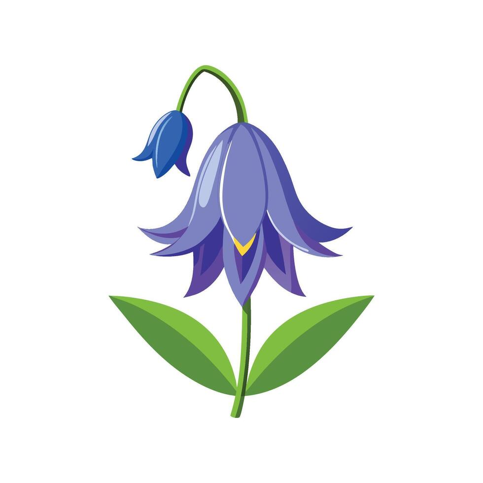 Elegant Bluebell Floral Design vector
