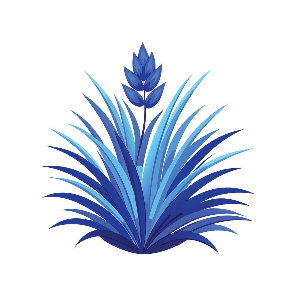 Elegant Blue Fescue Plant Design vector