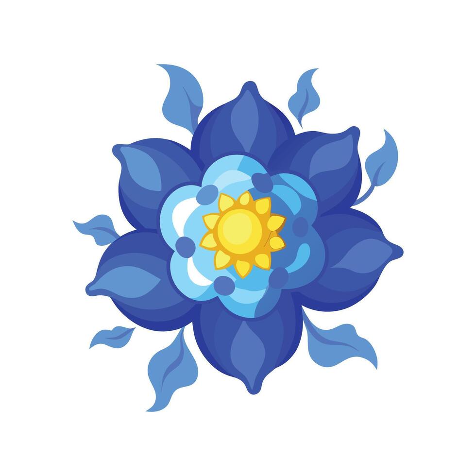 Charming Blue Mist Flower Design vector